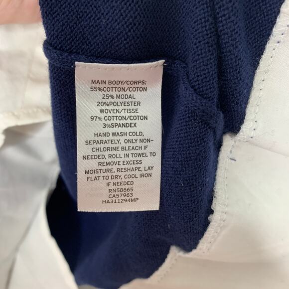 3/$20 Halogen Nordstrom women's navy blue short sleeve layered sweater top SZ XS - Picture 8 of 8